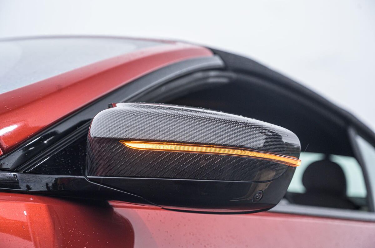BMW M8 Competition convertible 2020 road test review - wing mirrors BMW M8 Competition convertible 2020 road test review - wing mirrors