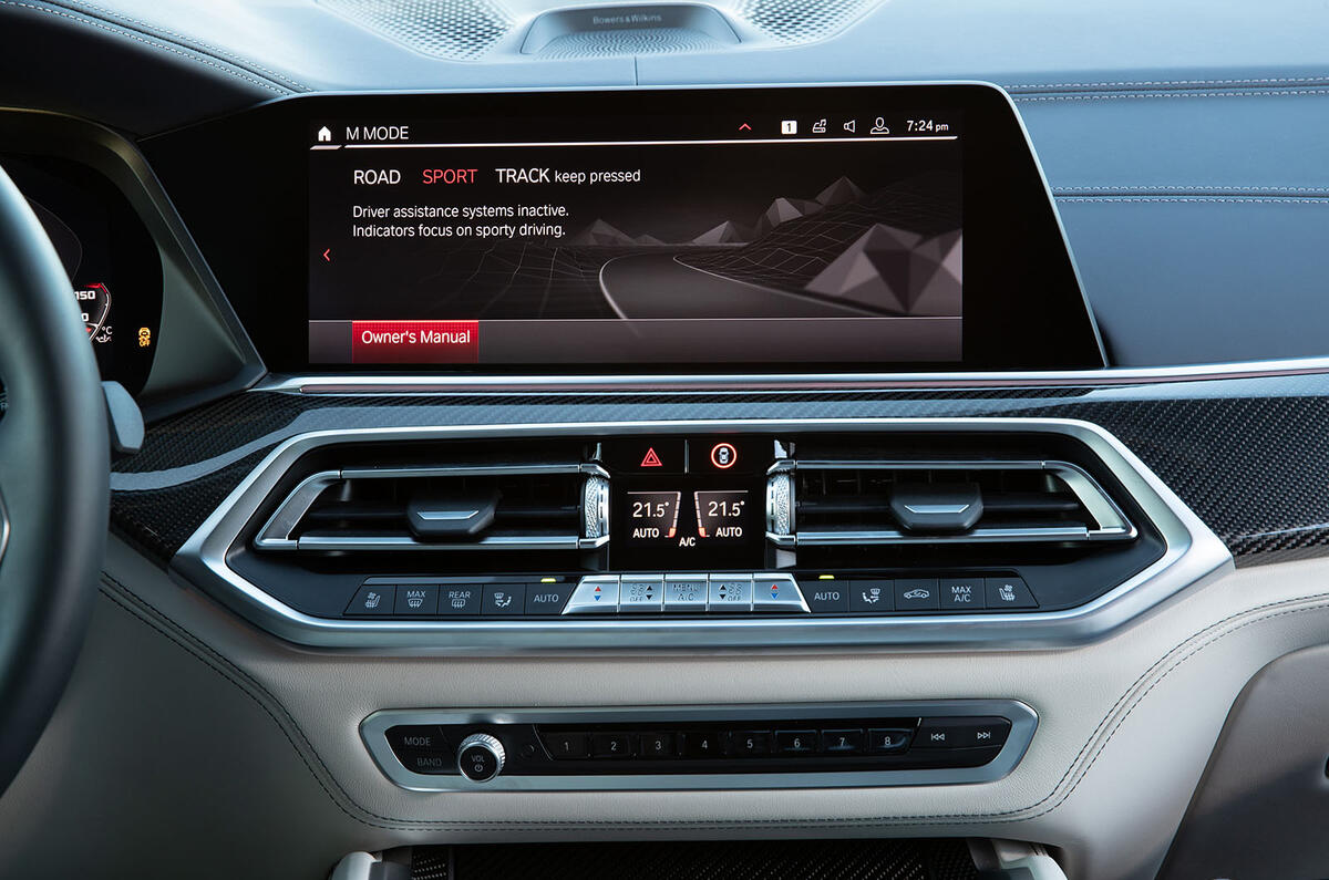 BMW X5 M Competition 2020 road test review - infotainment BMW X5 M Competition 2020 road test review - infotainment