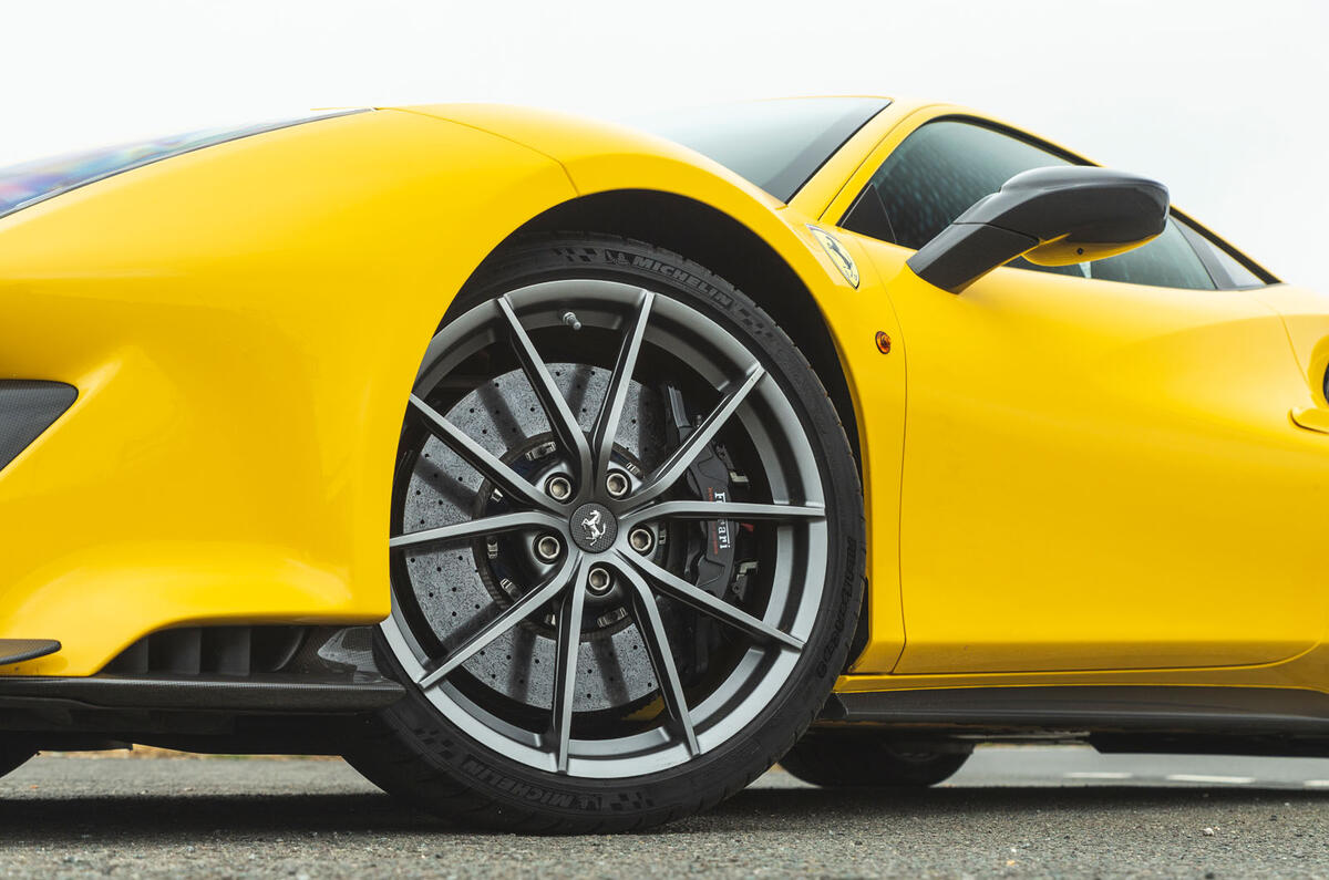 Ferrari 488 Pista 2019 road test review - alloy wheels