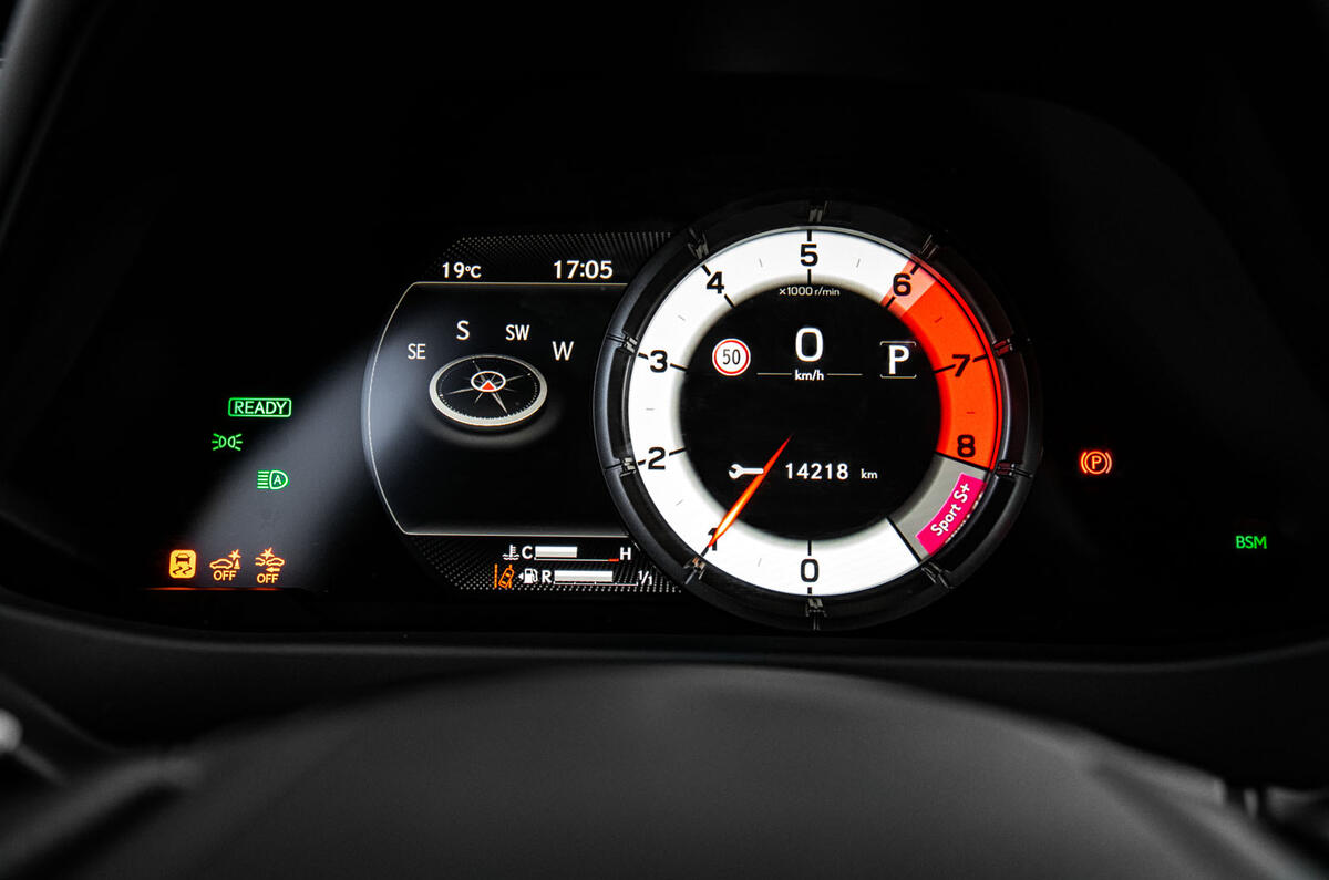 Lexus UX 2019 road test review - instruments sport mode