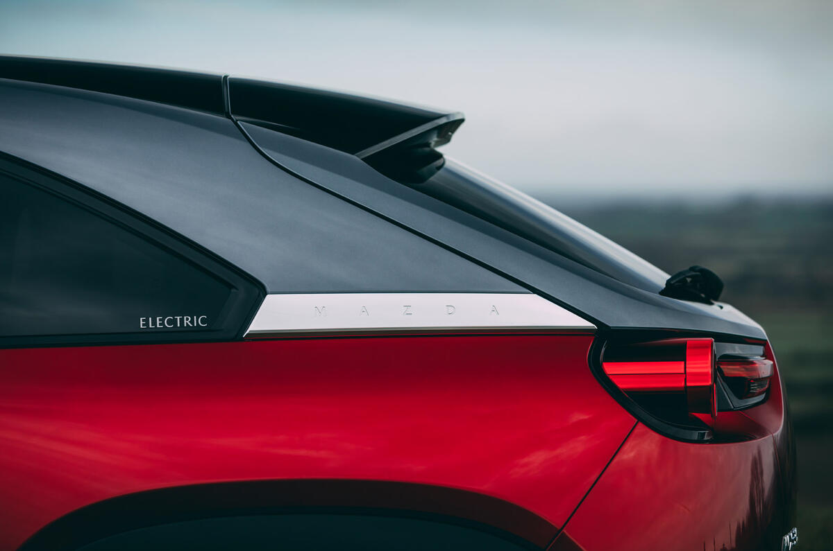 7 Mazda MX 30 2021 road test review rear three quarters