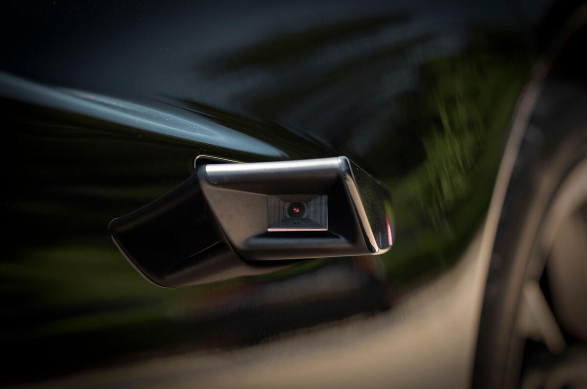 McLaren Speedtail 2020 UK first drive review - wing mirror cameras