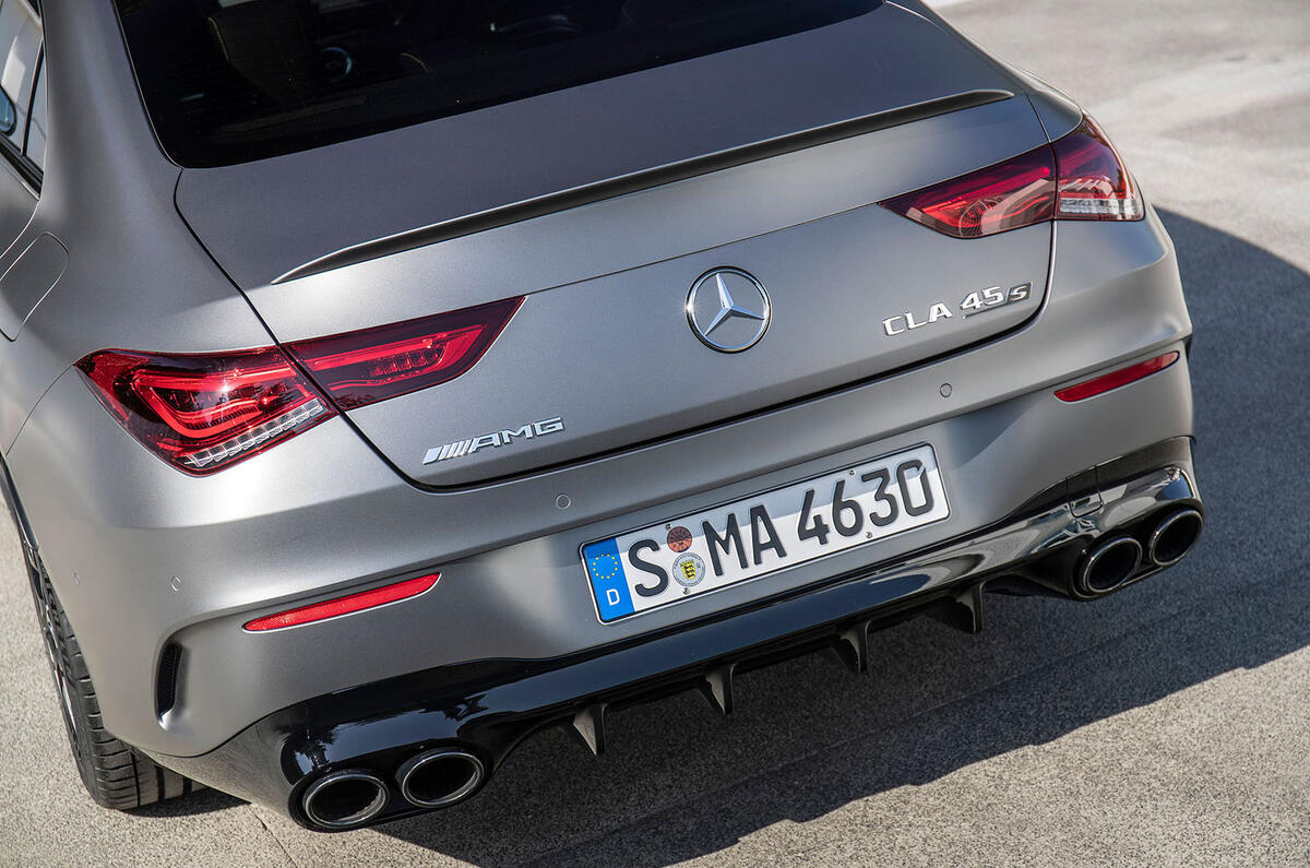 Mercedes-AMG CLA 45 S 2019 road test review - rear end