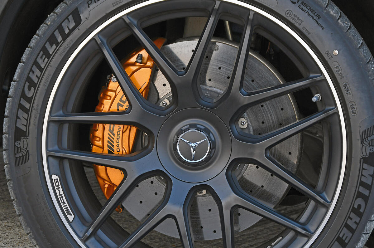 Mercedes-AMG GLC 63 S road test review brake calipers
