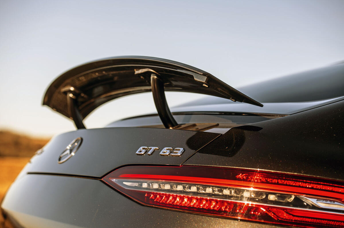 Mercedes-AMG GT four-door Coupé 2019 road test review - spoiler