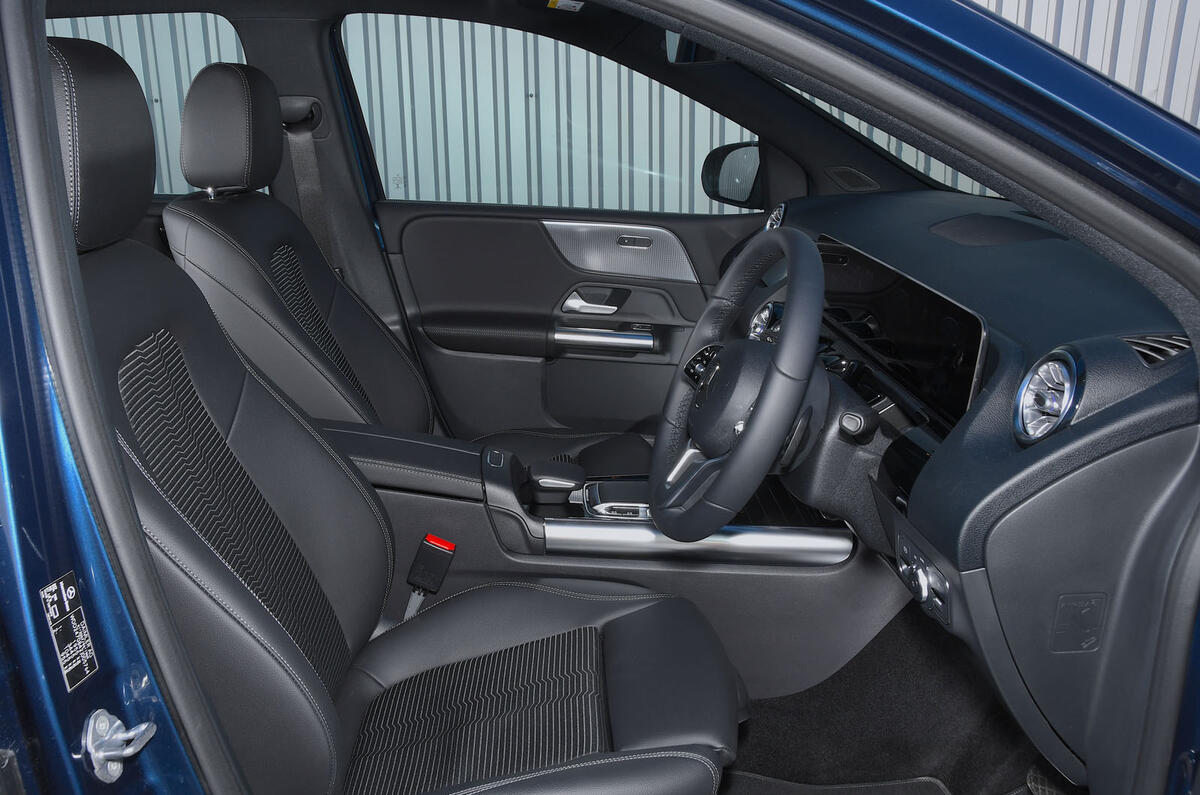 Mercedes-Benz B-Class 2019 road test review front seats
