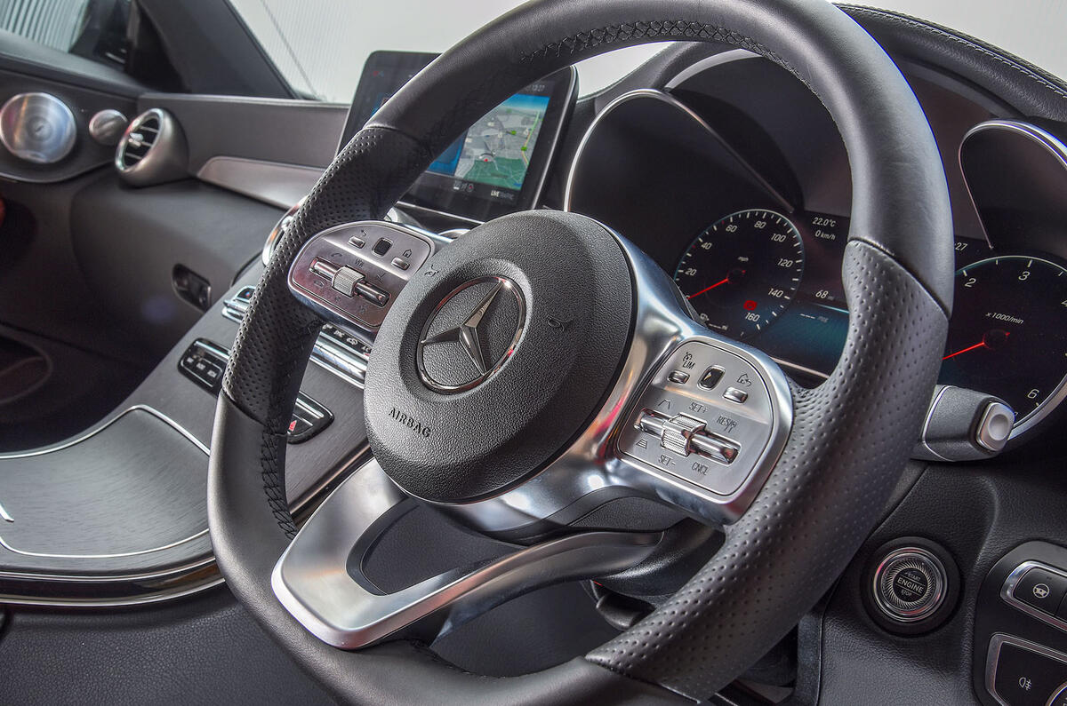 Mercedes-Benz C-Class Coupe 2019 review - steering wheel