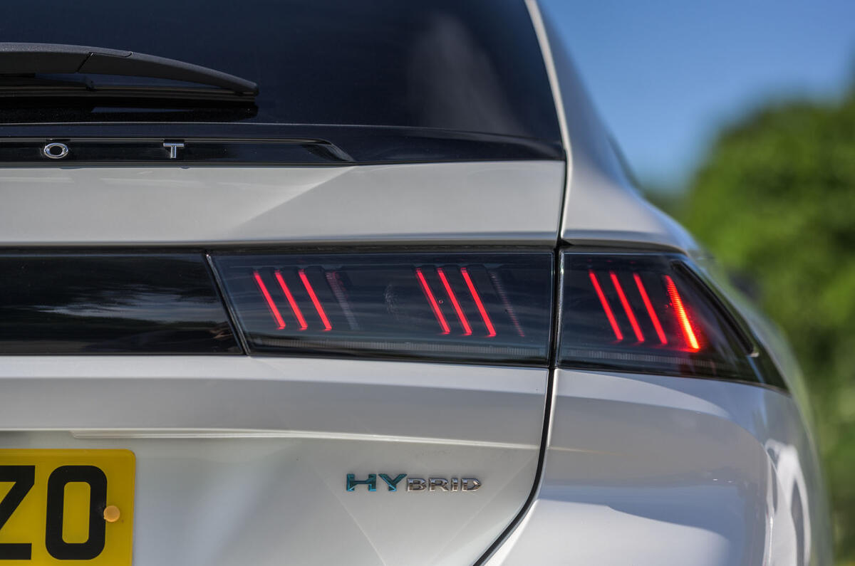 Peugeot 508 SW Hybrid 2020 road test review - rear lights