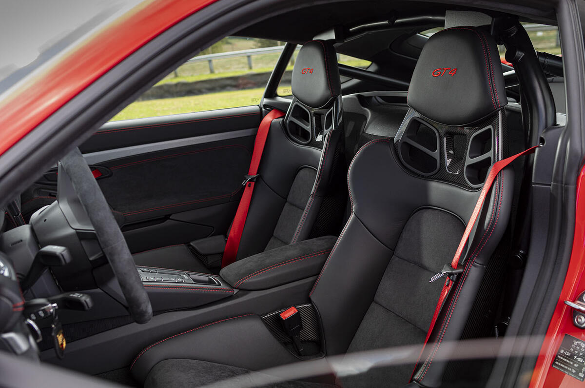 Porsche 718 Cayman GT4 2019 road test review - seats