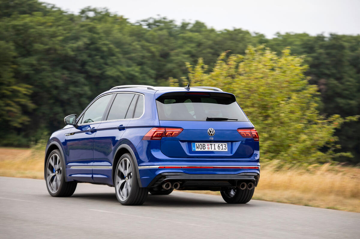 Volkswagen Tiguan R road test review - on the road rear Volkswagen Tiguan R road test review - on the road rear