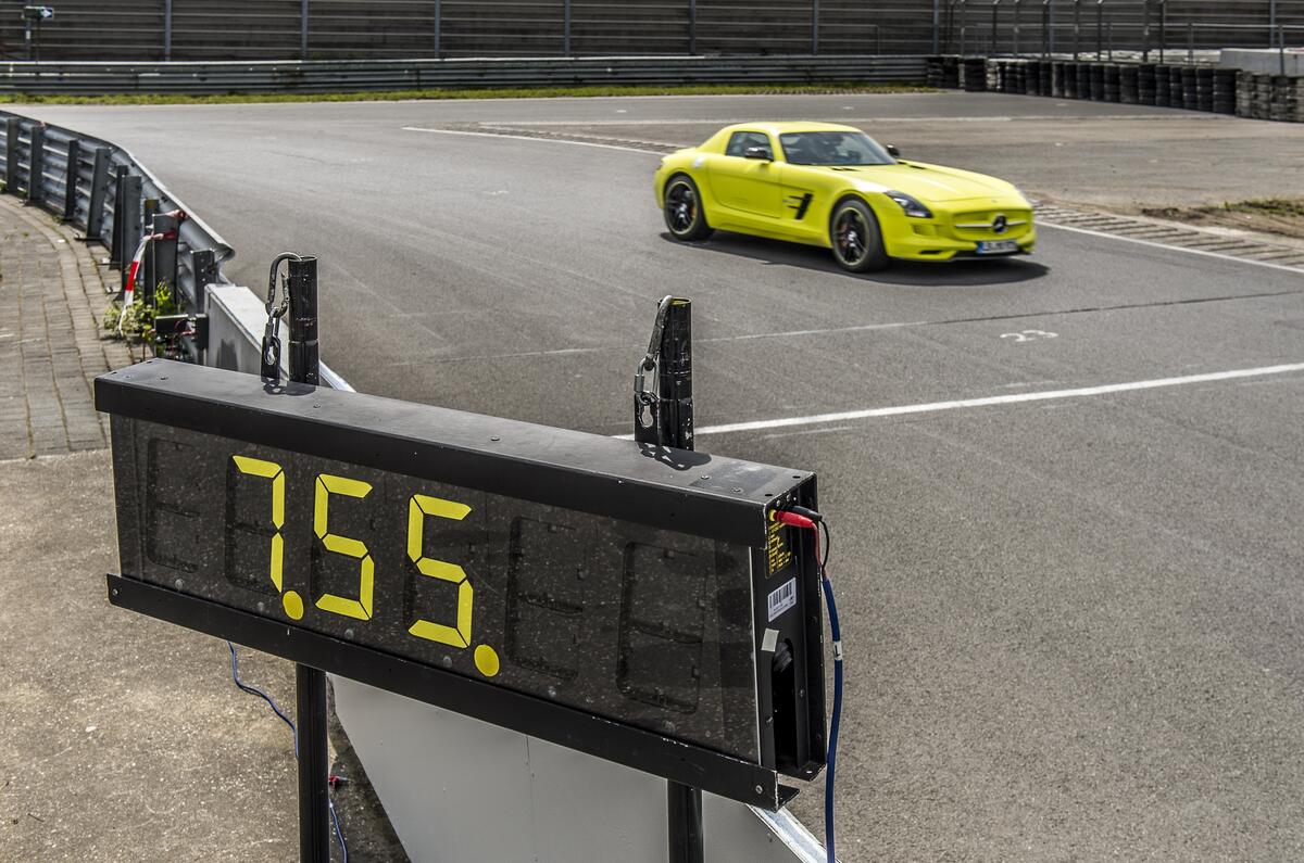 no title Mercedes SLS AMG Electric Drive smashes Nürburgring electric lap record