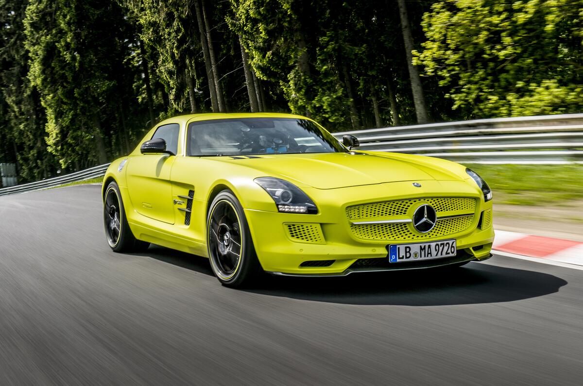 no title Mercedes SLS AMG Electric Drive smashes Nürburgring electric lap record