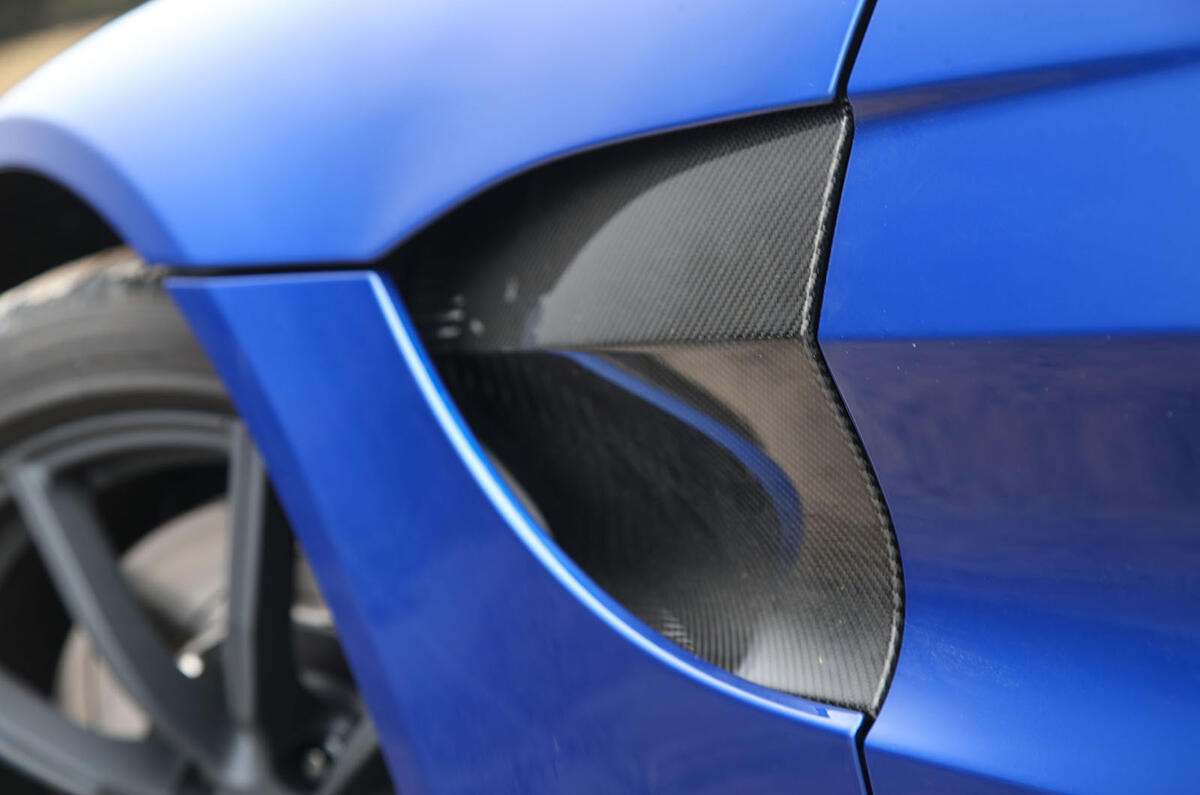 Aston Martin Vantage 2018 review front wing