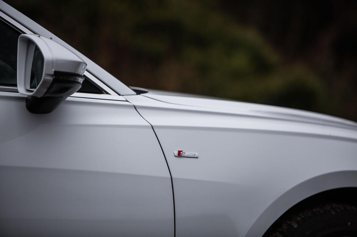 Audi A6 Avant 2018 road test review - S Line badge