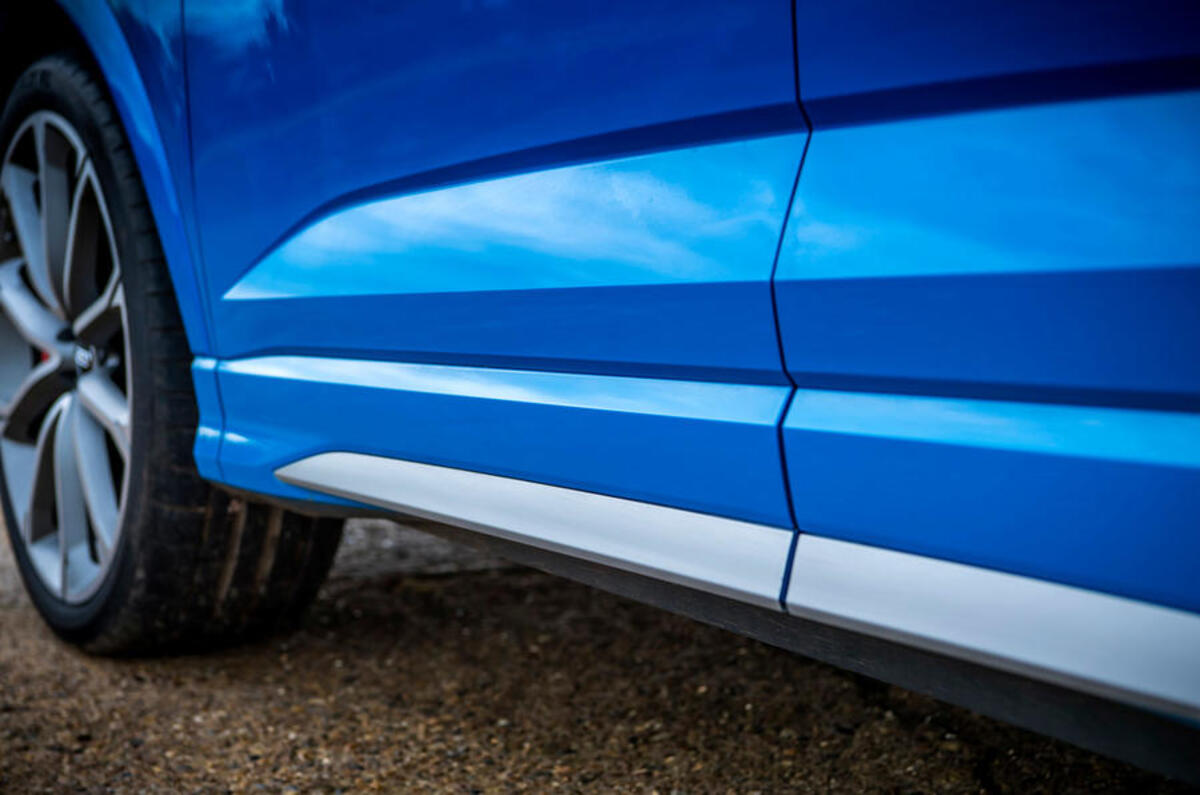 Audi RS Q3 Sportback 2020 road test review - side skirts