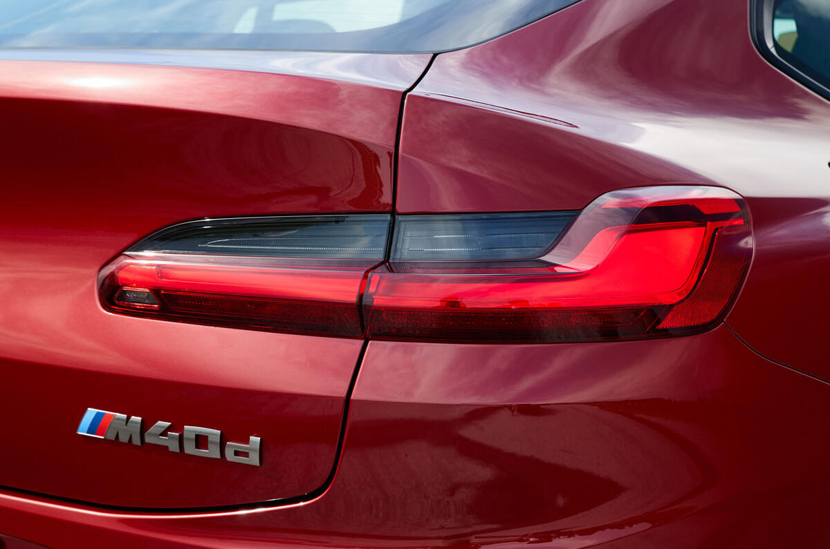 BMW X4 2018 road test review rear lights