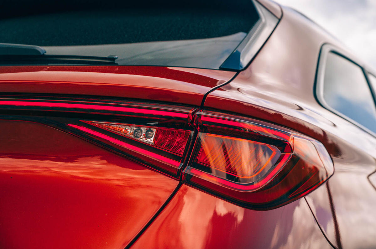 8 Cupra Leon Estate 2021 road test review rear lights 8 Cupra Leon Estate 2021 road test review rear lights