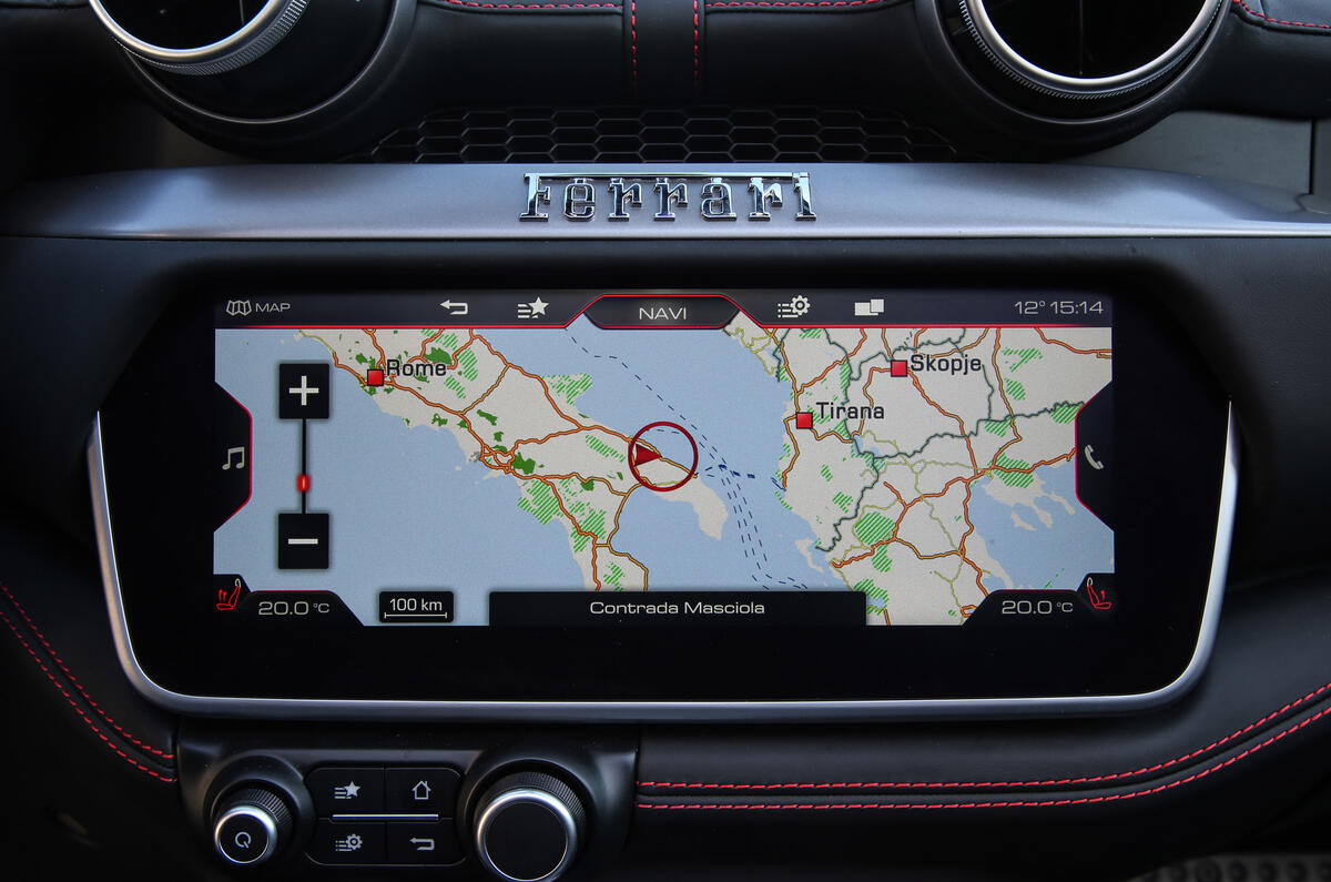 Ferrari Portofino review infotainment
