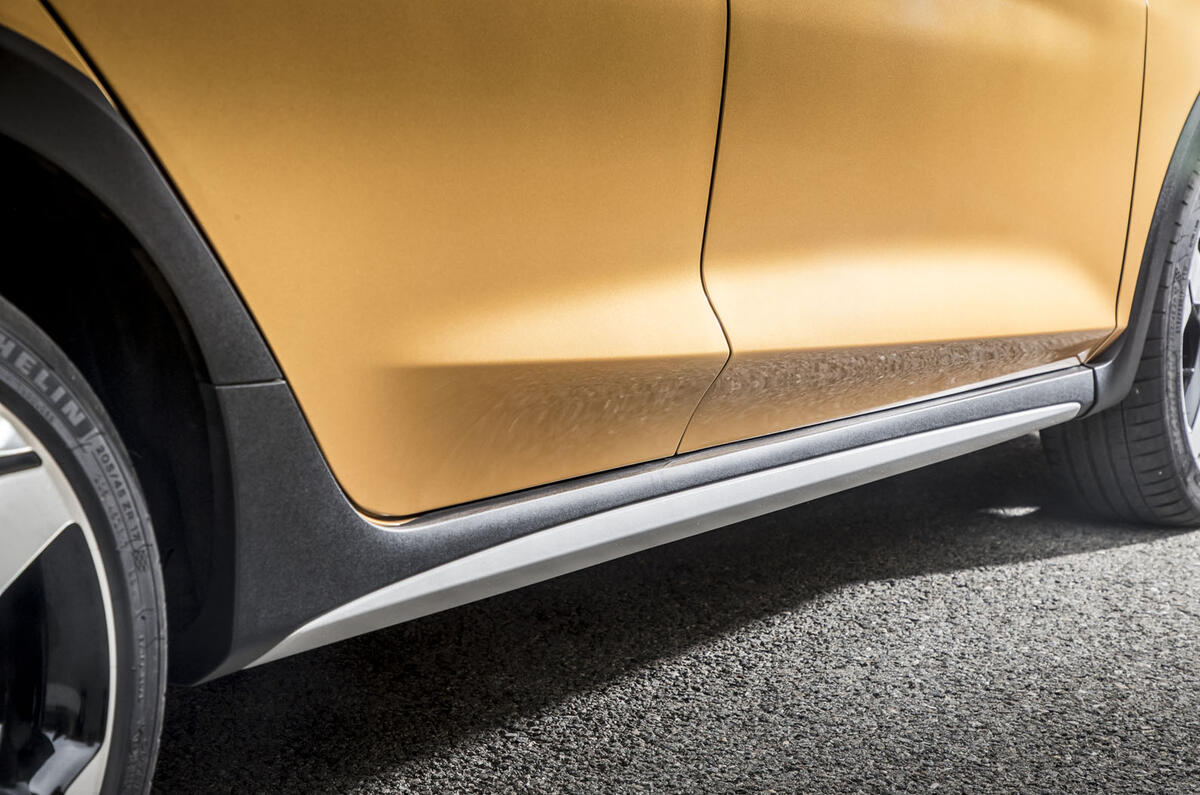 Ford Fiesta Active 2018 road test review side skirts