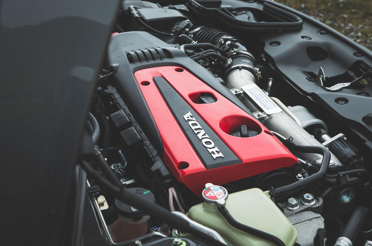 Honda Civic Type R 2019 road test review - engine cover