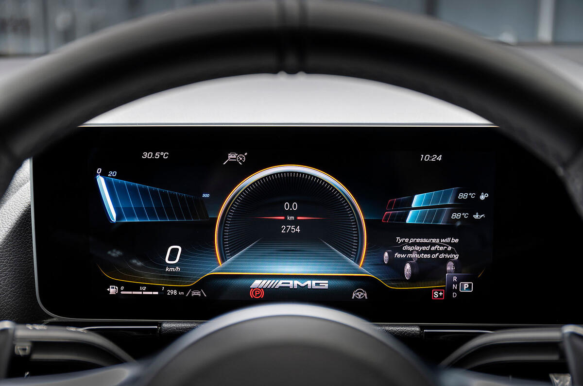 Mercedes-AMG GLA 45 S Plus 2020 road test review - instruments Mercedes-AMG GLA 45 S Plus 2020 road test review - instruments
