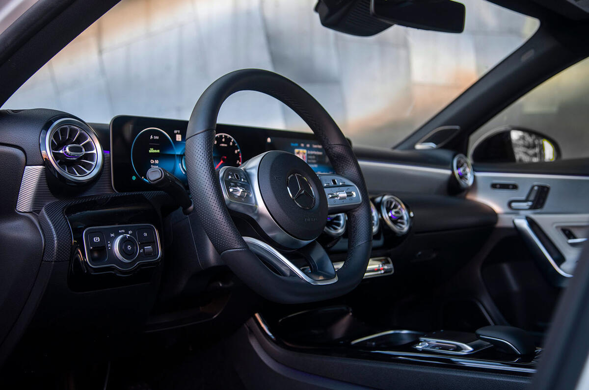 Mercedes-Benz A-Class saloon 2018 review - steering wheel