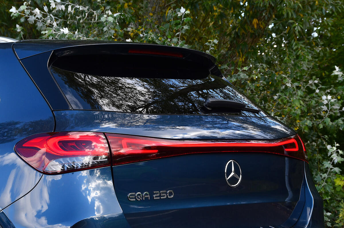 8 Mercedes Benz EQA 2021 road test review rear end 8 Mercedes Benz EQA 2021 road test review rear end