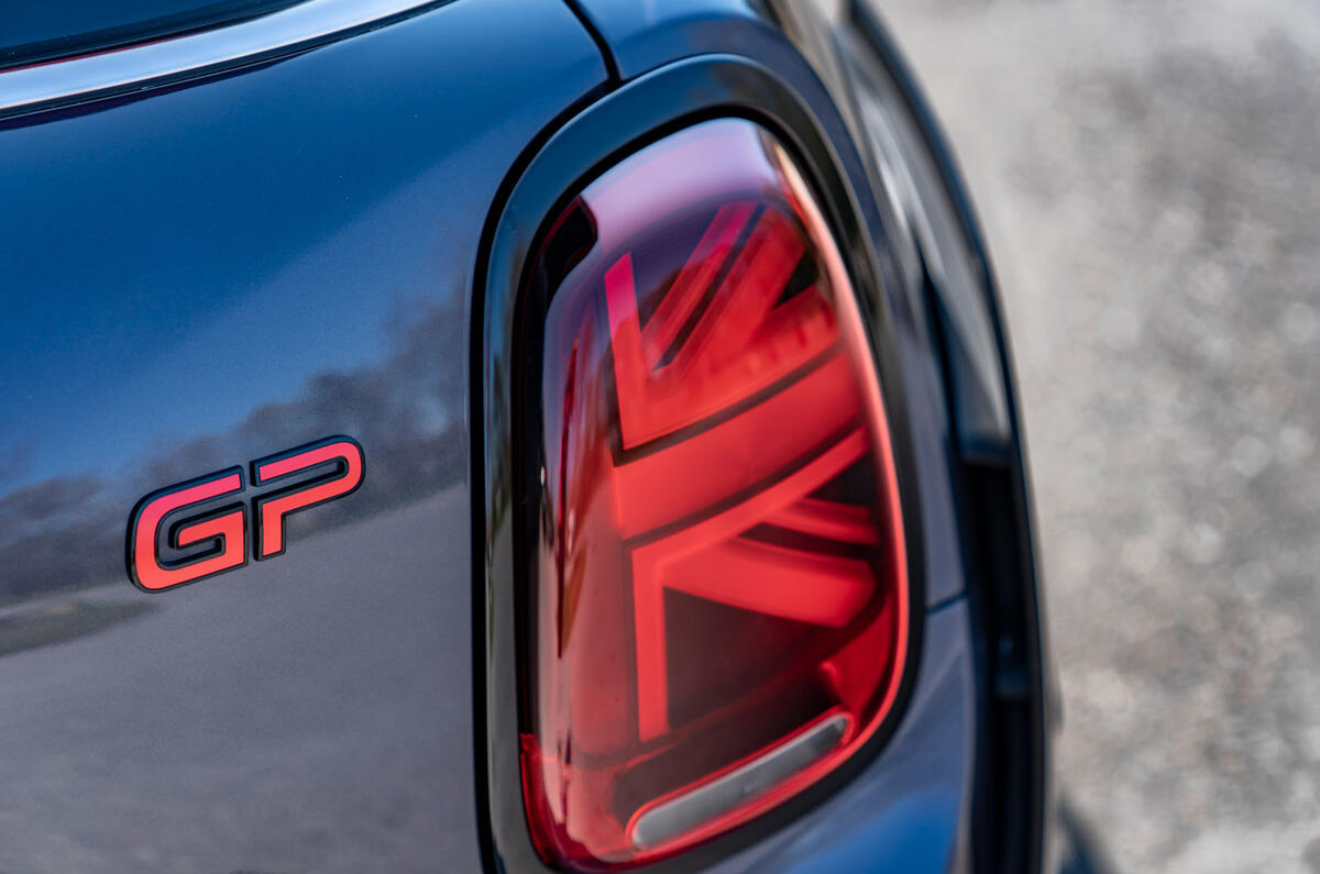 Mini JCW GP 2020 road test review - rear lights Mini JCW GP 2020 road test review - rear lights