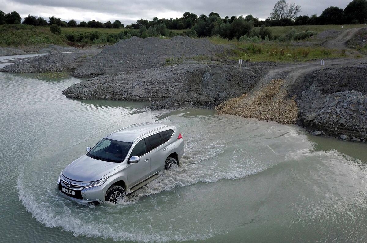 Mitsubishi Shogun Sport 2018 road test review wading