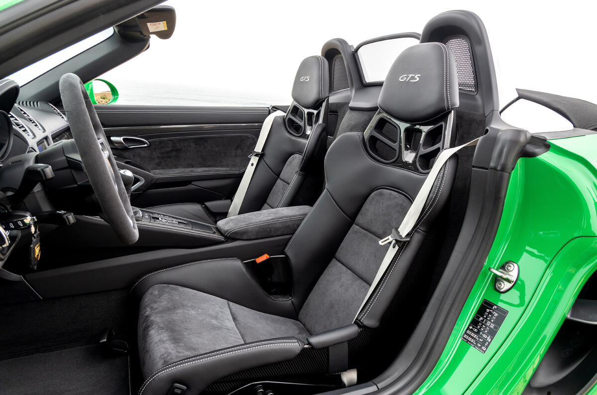 Porsche 718 Boxster GTS 4.0 2020 road test review - seats Porsche 718 Boxster GTS 4.0 2020 road test review - seats