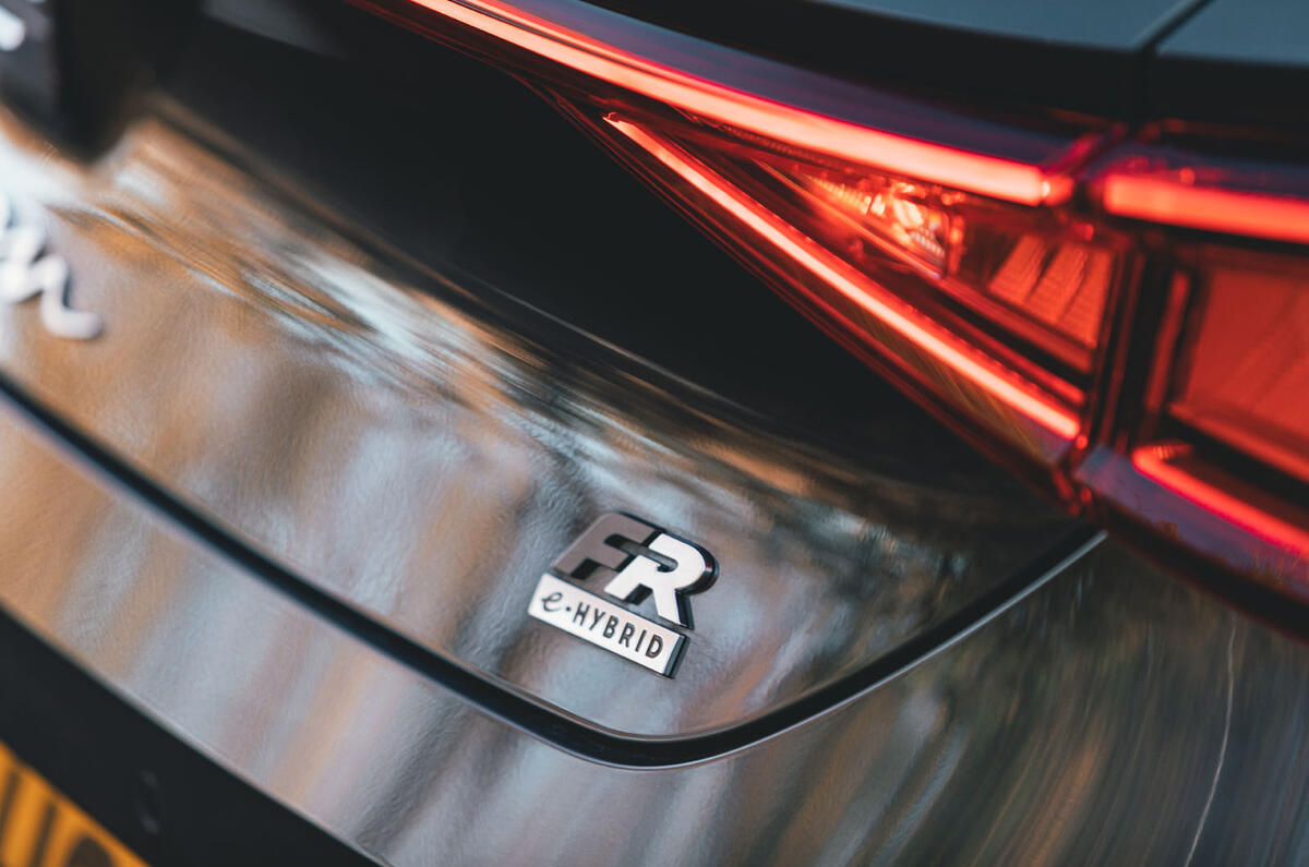 Seat Leon eHybrid 2020 road test review - hybrid badge