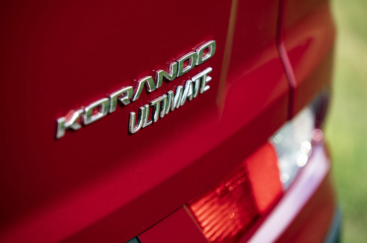 Ssangyong Korando 2019 road test review - rear badge