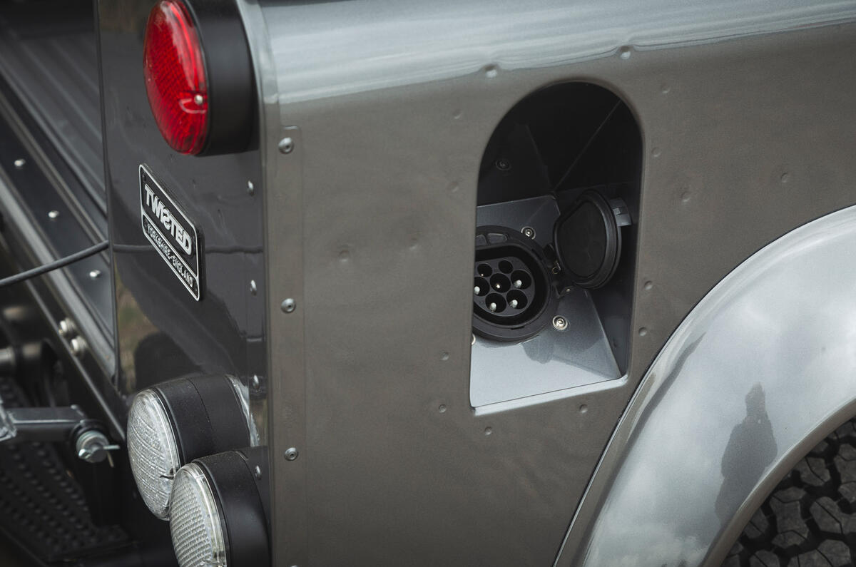 8 Twisted Defender EV 2022 UK first drive review charging port