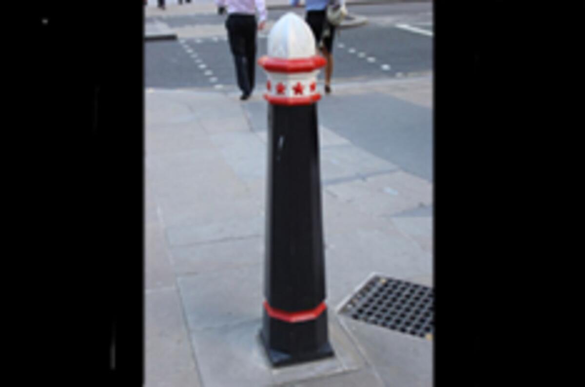 Mind that bollard, officer