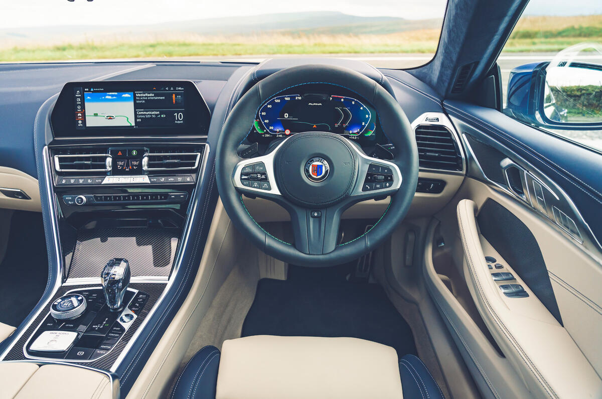 9 Alpina B8 Gran Coupe 2021 road test review dashboard