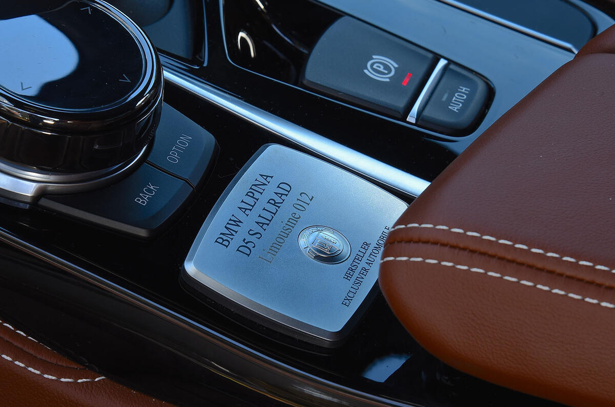 Alpina D5 S review bespoke plaque