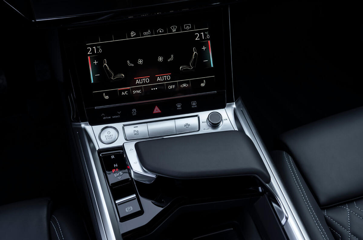 Audi E-tron Sportback 2020 road test review - climate controls Audi E-tron Sportback 2020 road test review - climate controls