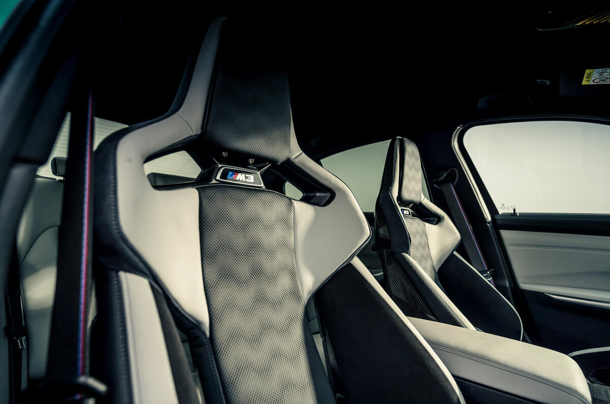9 bmw m3 competition 2021 uk first drive review ok front seats