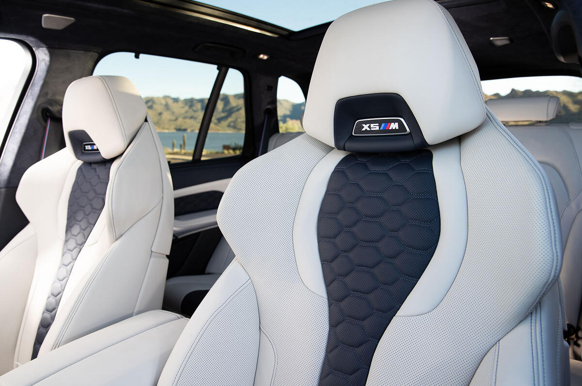 BMW X5 M Competition 2020 road test review - seats BMW X5 M Competition 2020 road test review - seats