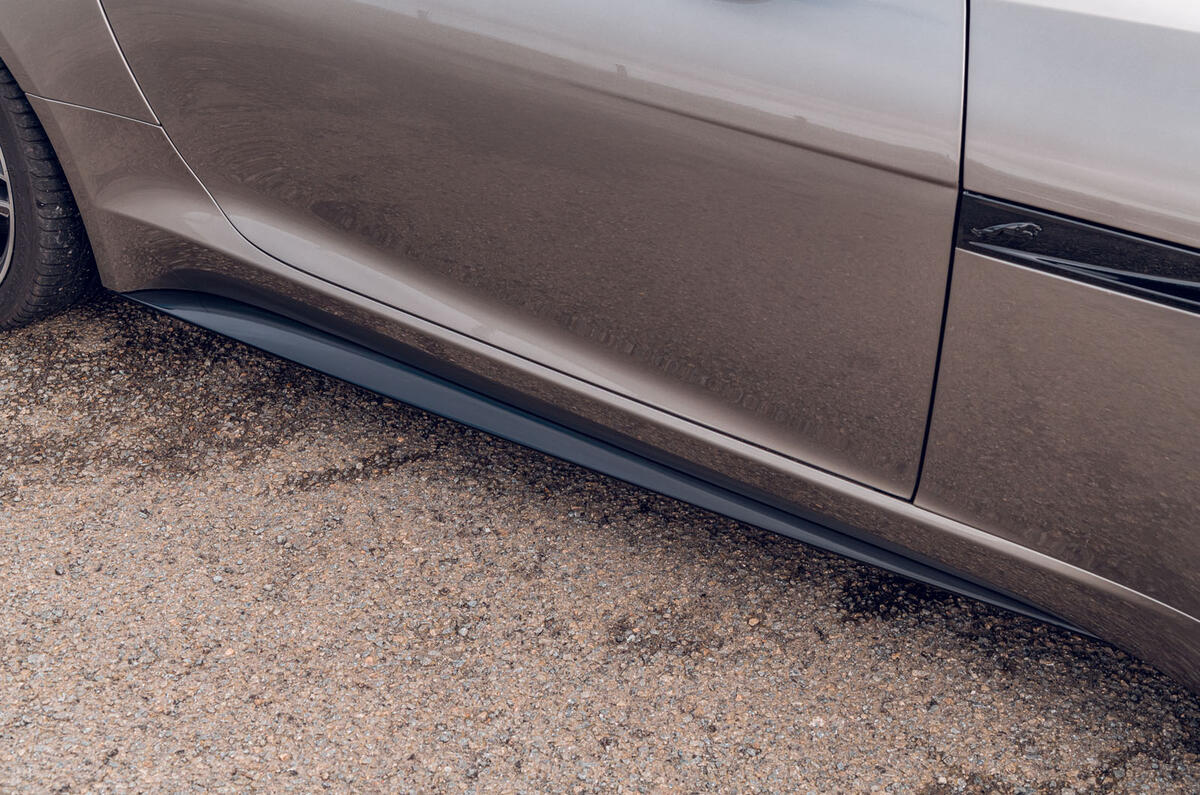 Jaguar F-Type 2020 road test review - side skirts Jaguar F-Type 2020 road test review - side skirts