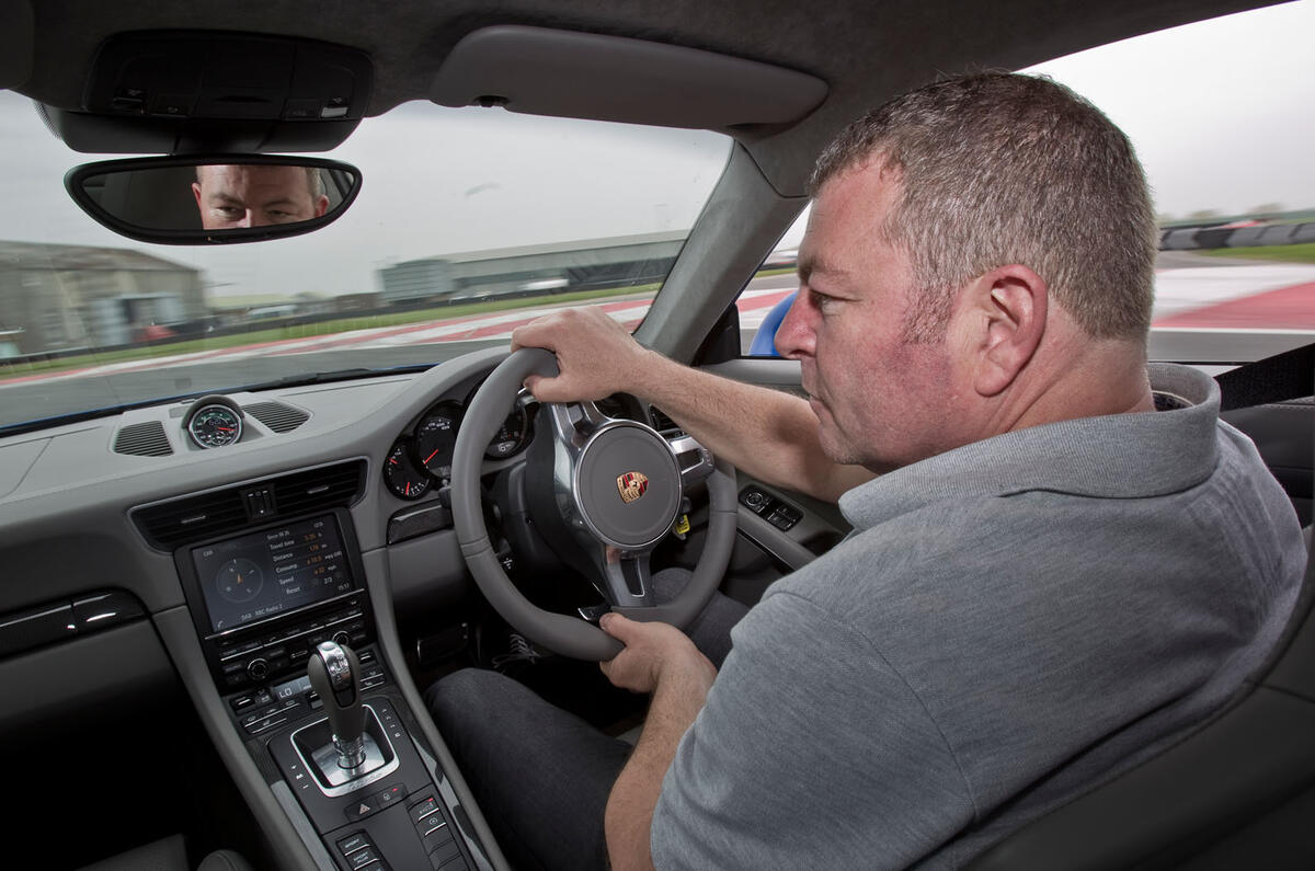 no title Porsche's 911 Turbo S takes on an F4 racer