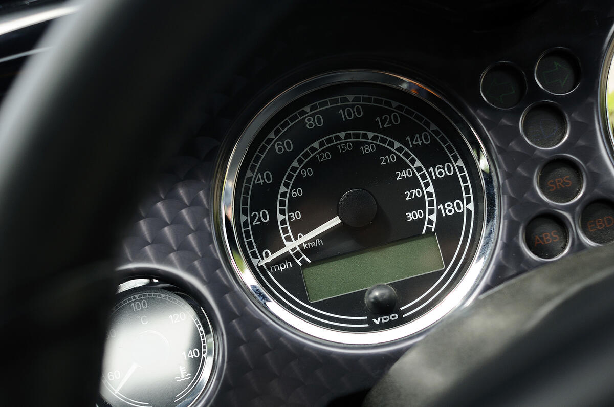 Morgan Aero Supersports instrument cluster