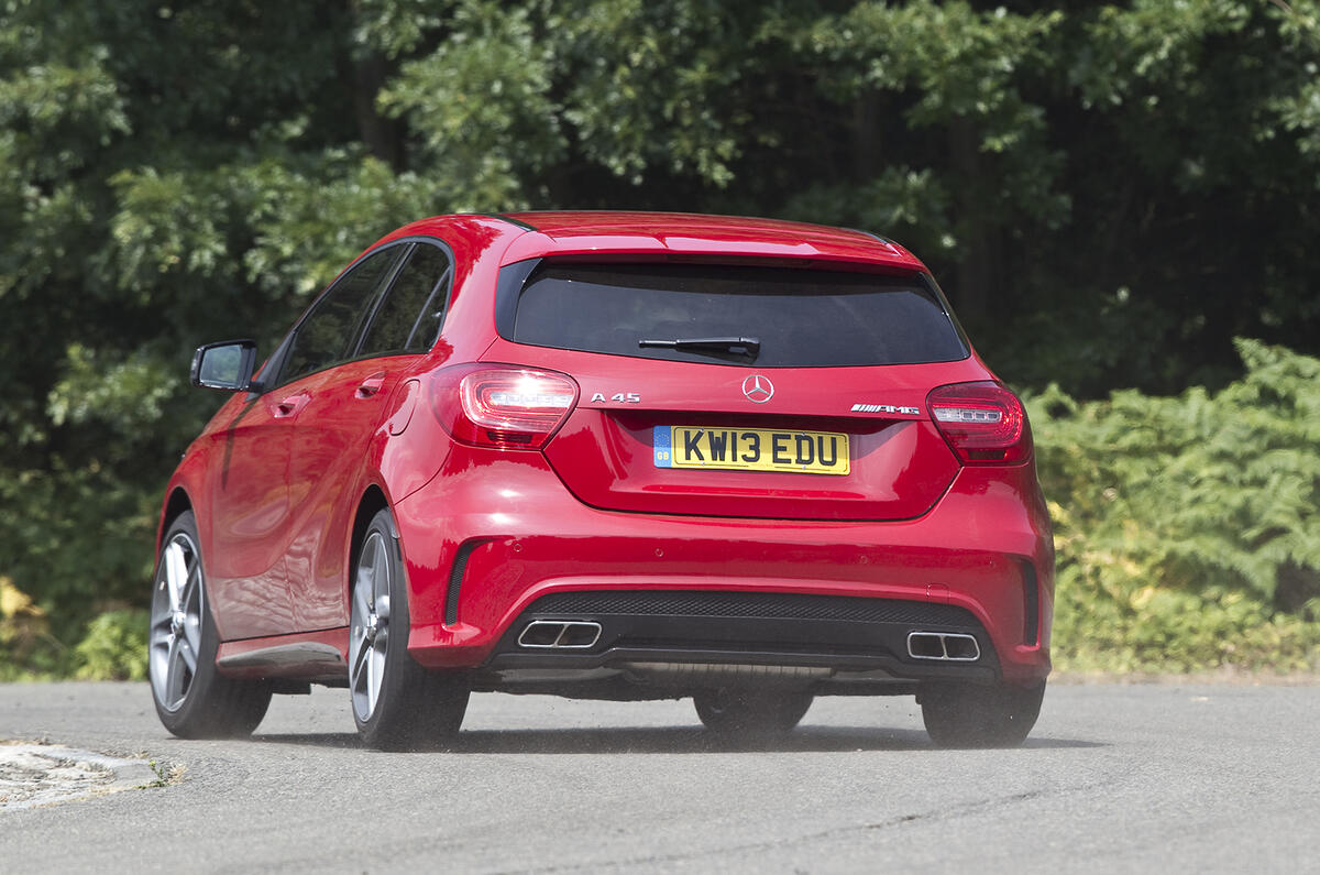 Mercedes-AMG A 45 rear cornering