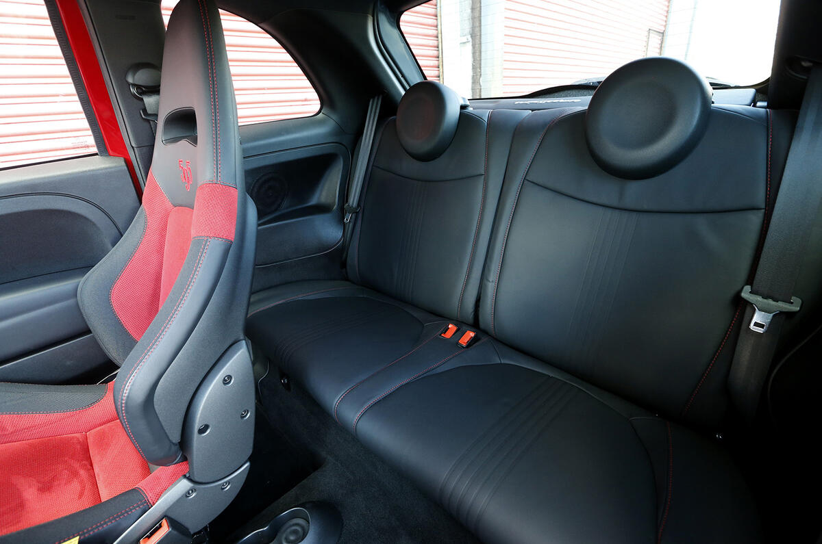 Abarth 595 rear seats