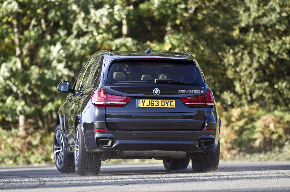 BMW X5 rear cornering
