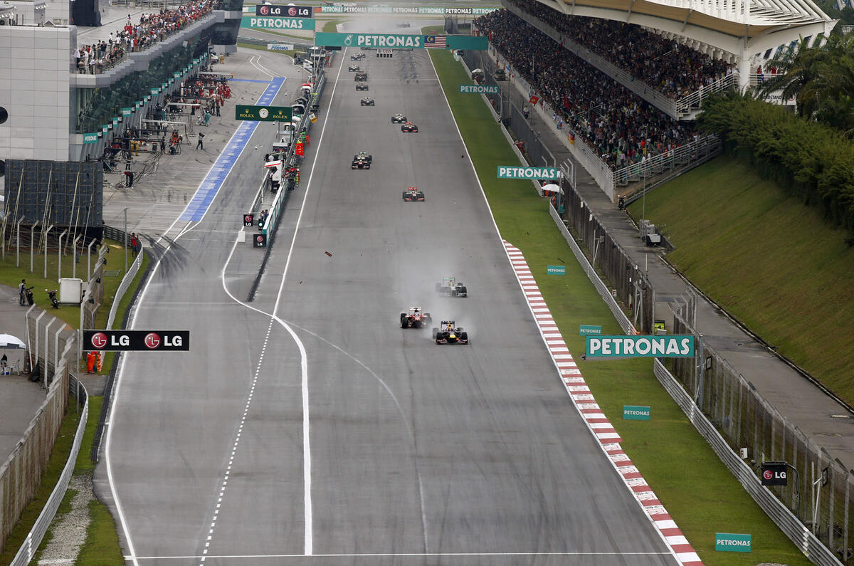 Sebastian Vettel wins explosive F1 Malaysian Grand Prix
