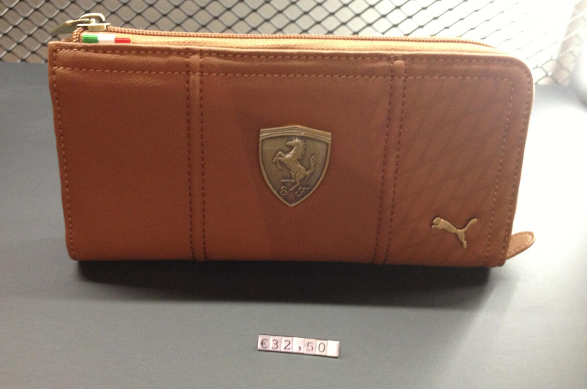 no title Ferrari, €15 deodorant, €19 mugs and €52 ashtrays....