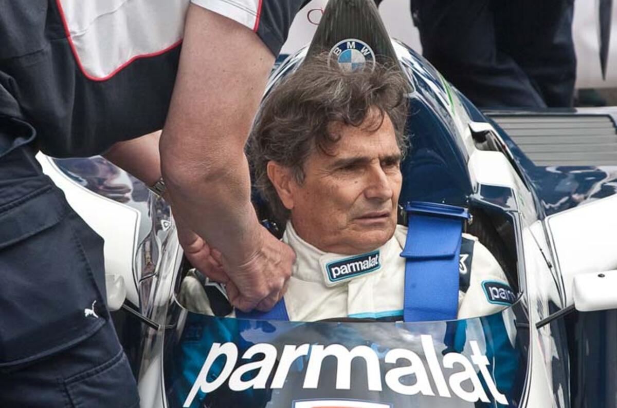 no title Nelson Piquet reunited with BMW-powered Brabham BT52 at Goodwood