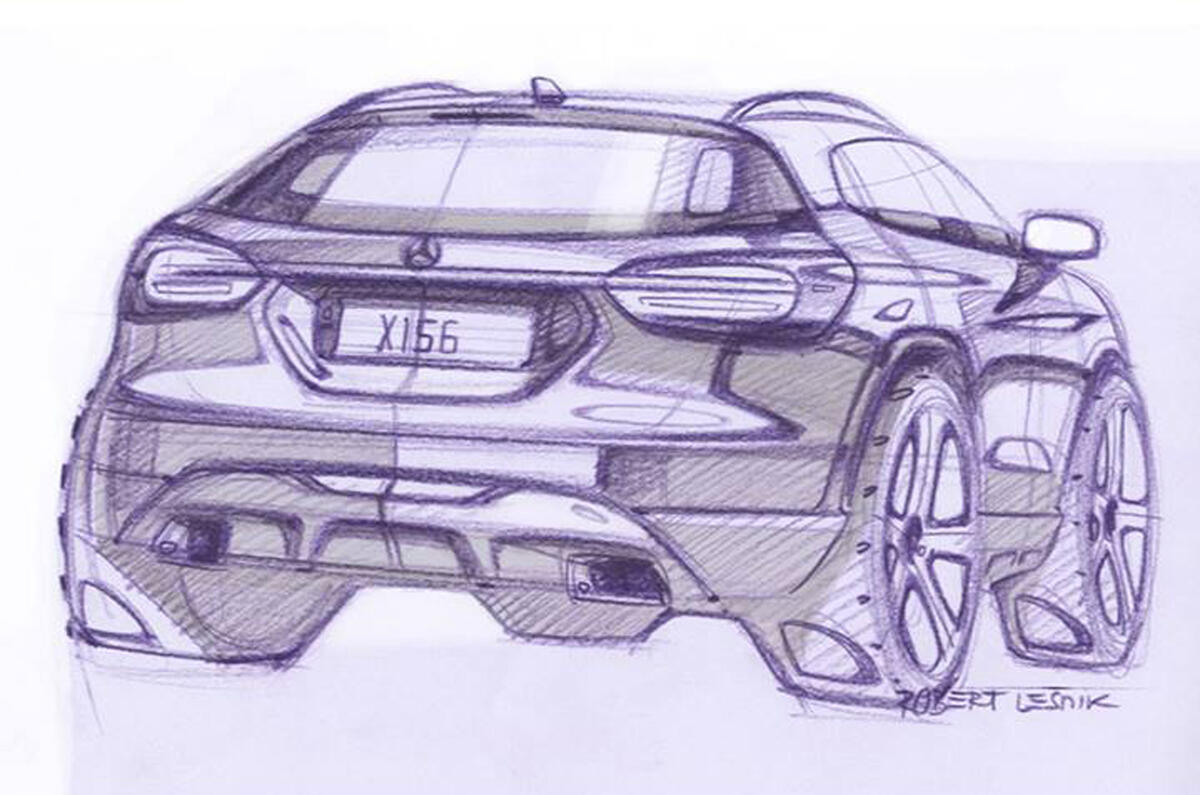 no title Mercedes shows GLA in official sketch