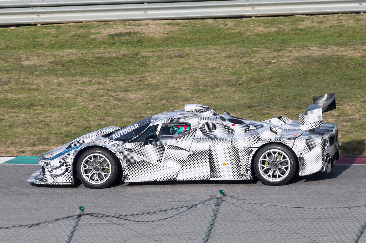 LaFerrari based race car spied